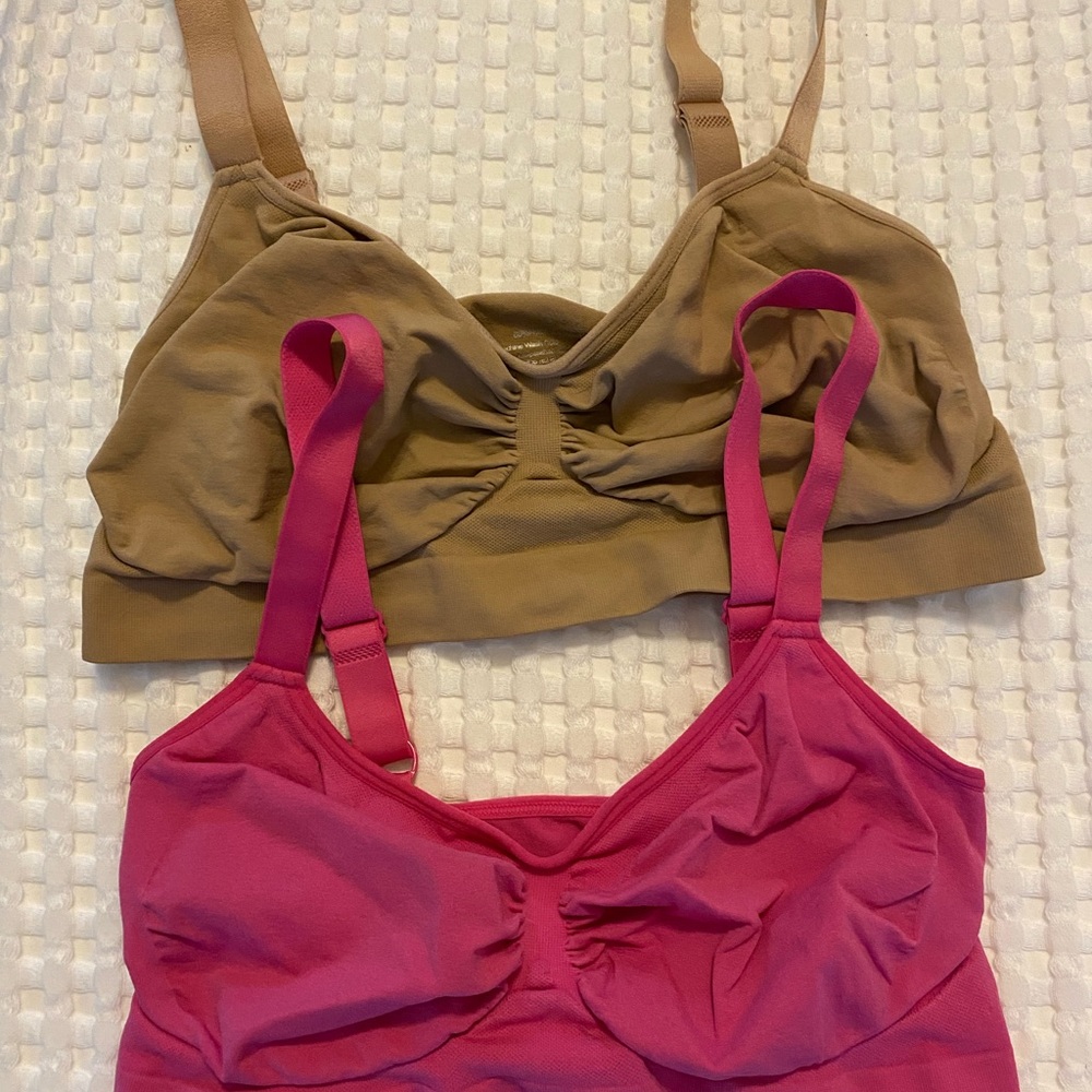 FeelinGirl Everyday Seamless Bralette - Pink and Tan